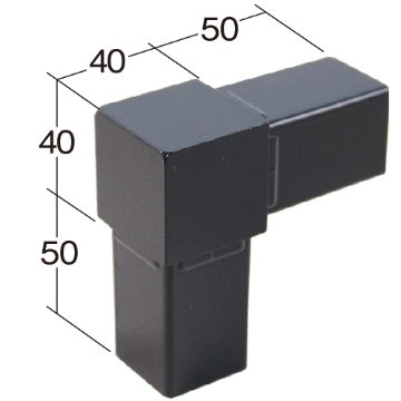 40HJ-1B 40mm角用アルミコネクター(ブラック)の画像