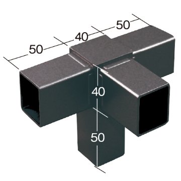 40HJ-5W 40mm角用アルミコネクター(ブラック)の画像
