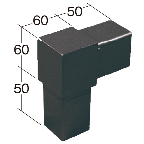 60RJ-1B 60mm角用アルミコネクター(ブラック)の画像