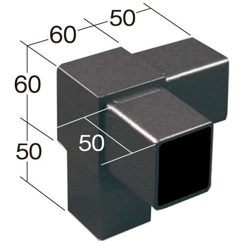 60RJ-3B 60mm角用アルミコネクター(ブラック)の画像