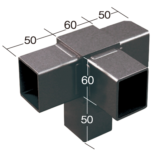 60RJ-5B 60mm角用アルミコネクター(ブラック)の画像