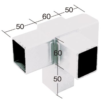 60RJ-5K 60mm角用アルミコネクター ホワイトの画像