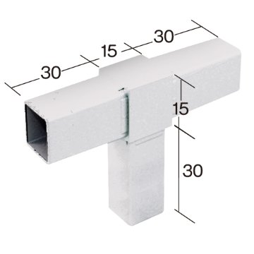15PJ-2W 15mm角用アルミコネクター(ホワイト)の画像