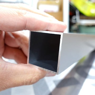 2t x 40mm角アルミ角パイプ(シルバー) 長さ300mm バラ売りの画像