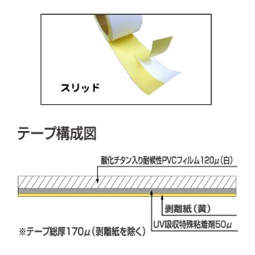 雨ド〜メ　屋外用防水テープ（50mm×10m）バラ売りの画像