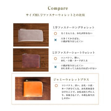 ジャミーウォレットプラス 栃木レザーの画像