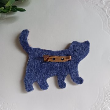 ねこブローチ　はちわれちゃん　送料無料の画像