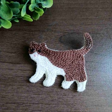 ねこブローチ　はちわれちゃん　送料無料の画像