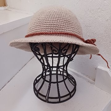 【受注制作】シンプルハット ハンドメイド かぎ針編みの画像