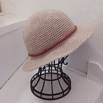 【受注制作】シンプルハット ハンドメイド かぎ針編みの画像
