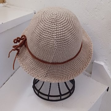 【受注制作】シンプルハット ハンドメイド かぎ針編みの画像