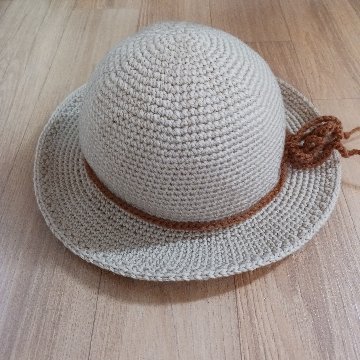 【受注制作】シンプルハット ハンドメイド かぎ針編みの画像