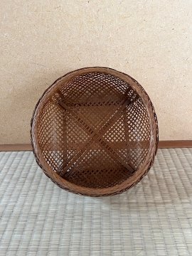 竹籠　角底丸型の画像