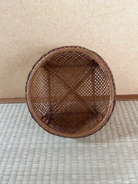 竹籠　角底丸型の画像