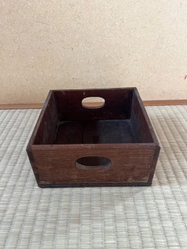 昭和レトロ　一升桝（柿渋）の画像