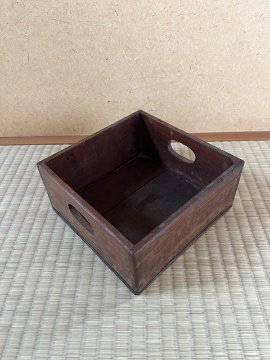 昭和レトロ　一升桝（柿渋）の画像
