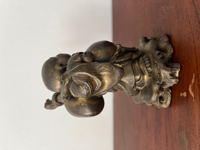 縁起置物　布袋様（真鍮）の画像