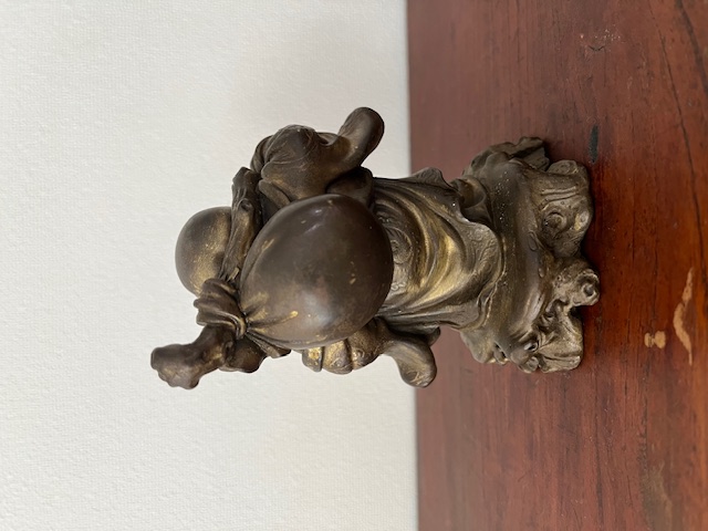 縁起置物　布袋様（真鍮）の画像