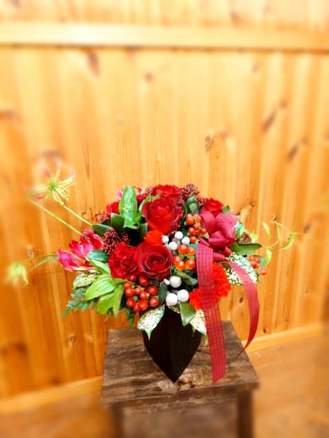 お祝いアレンジメント【RED系】の画像