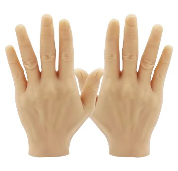 リアルハンド型 タトゥー練習用人工皮膚（左右セット）の画像