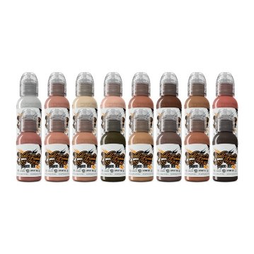 World Famous Tattoo Ink フレッシュトーンセット（16色）の画像
