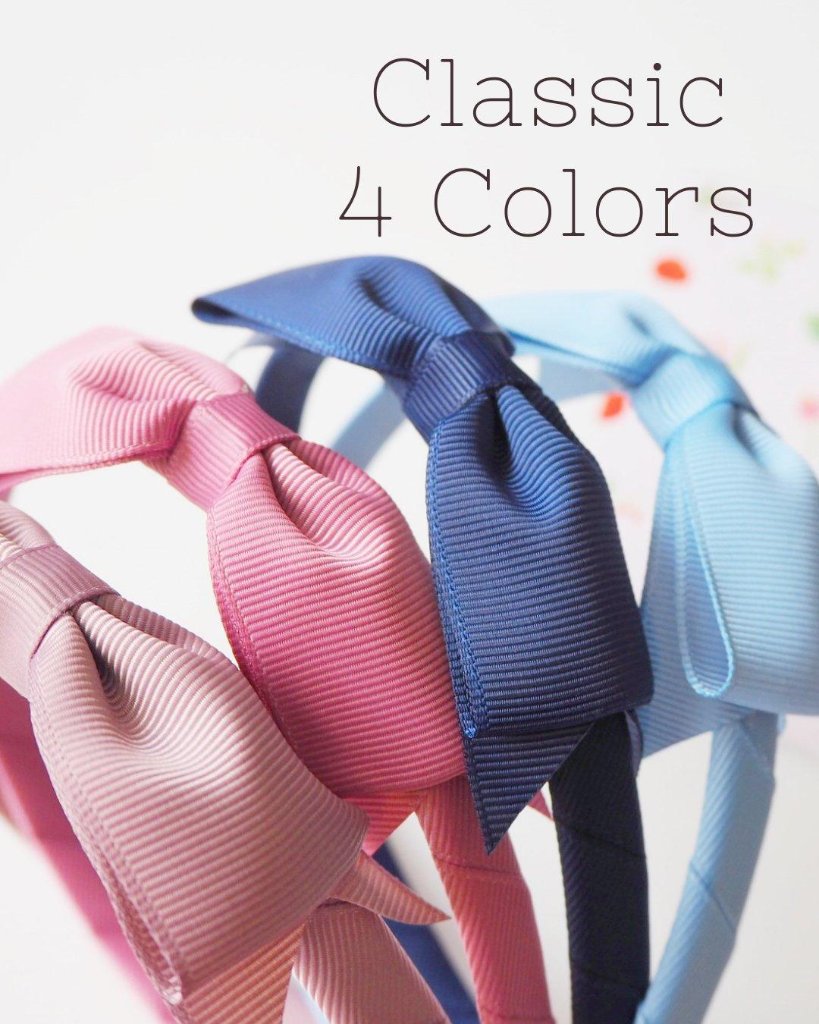 【LAST ONE/ Pink(Rosymauve) 】Milledeux★リボンカチューシャ-クラシックの画像