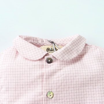 pi&pa★ピーターパンカラーボーイズシャツ-PINK(12ｍ~8A)画像