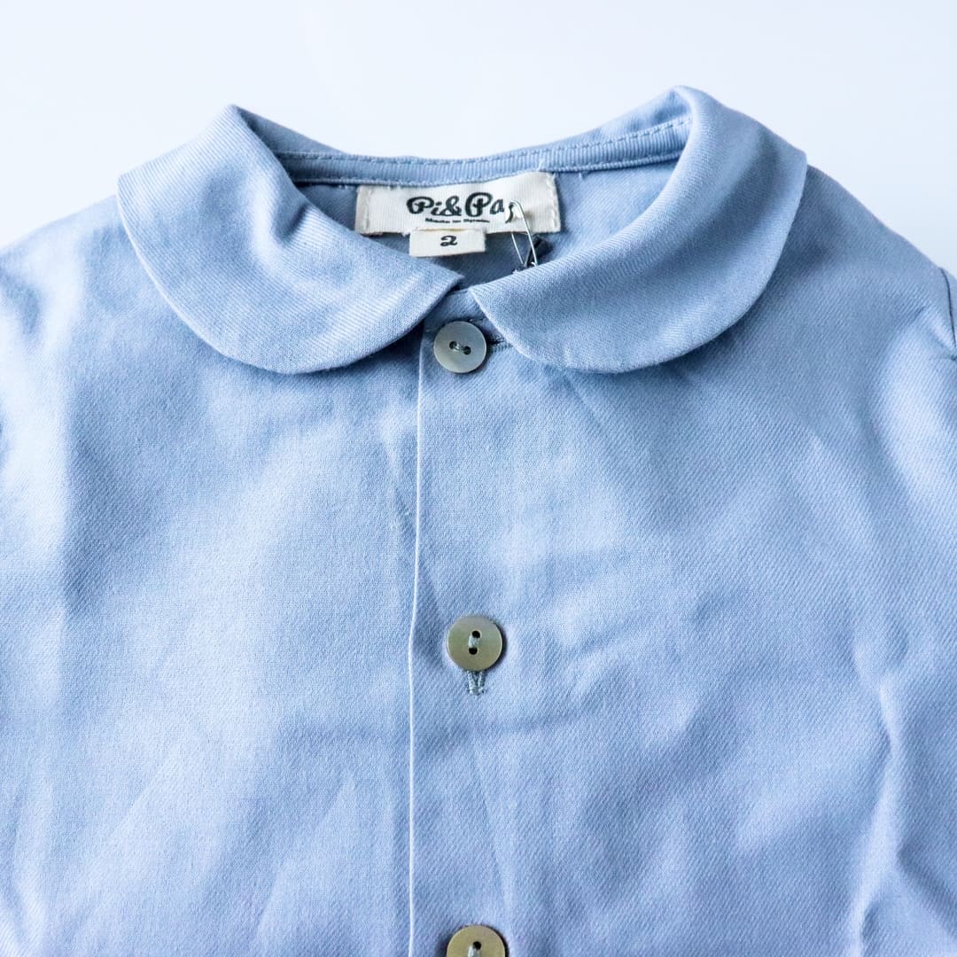pi&pa★ピーターパンカラーボーイズシャツ-BLUE(12ｍ~8A)画像