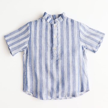 pi&pa★セーリングストライプボーイズシャツ(12ｍ~8A)画像