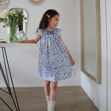 【LAST/12m】pi&pa★クラシックブルービショップドレス(12m~8y)画像