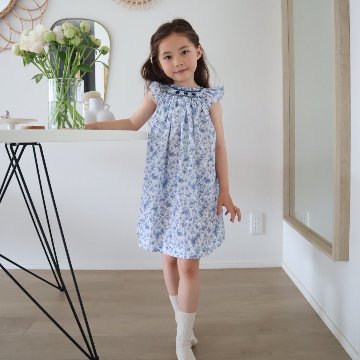 【LAST/12m】pi&pa★クラシックブルービショップドレス(12m~8y)画像