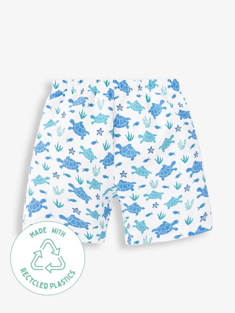 【Left/3-6m&6-12m】JoJo Maman Bebe★Swim Shorts (オムツ付) -Turtle(-3y)の画像