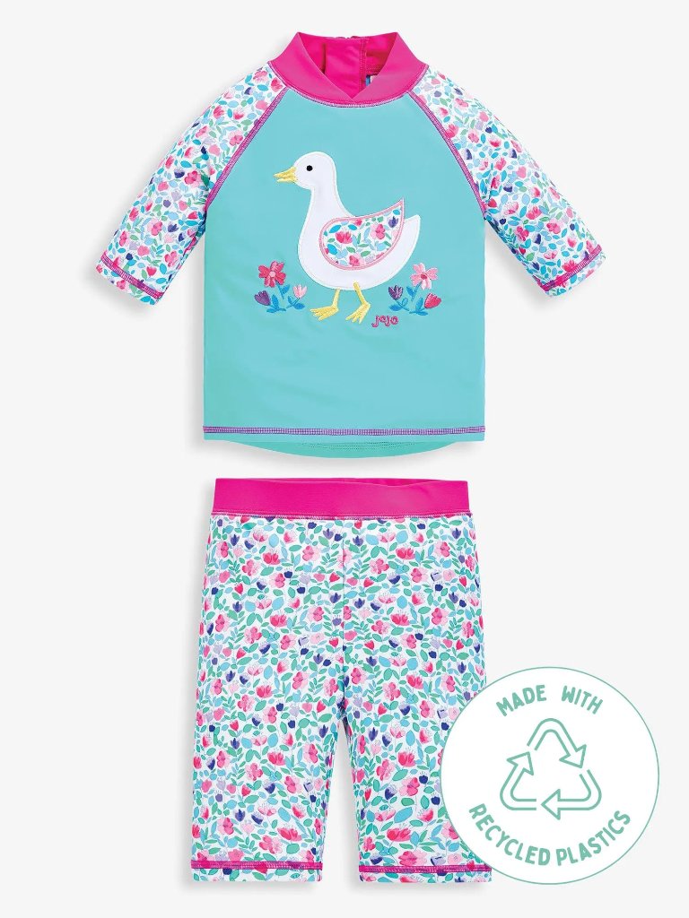 【Left/4-5y&5-6y】JoJo Maman Bebe★2piece Swimset-Duck(~6y)の画像