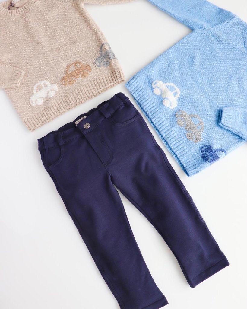 【Left/12m&10A】JOMilano★ネイビージャージートラウザー(12m~10A)の画像