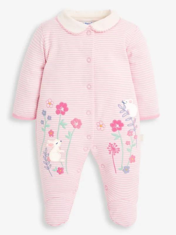 JoJoMamanBebe★バニーアップリケロンパース(~12m)の画像