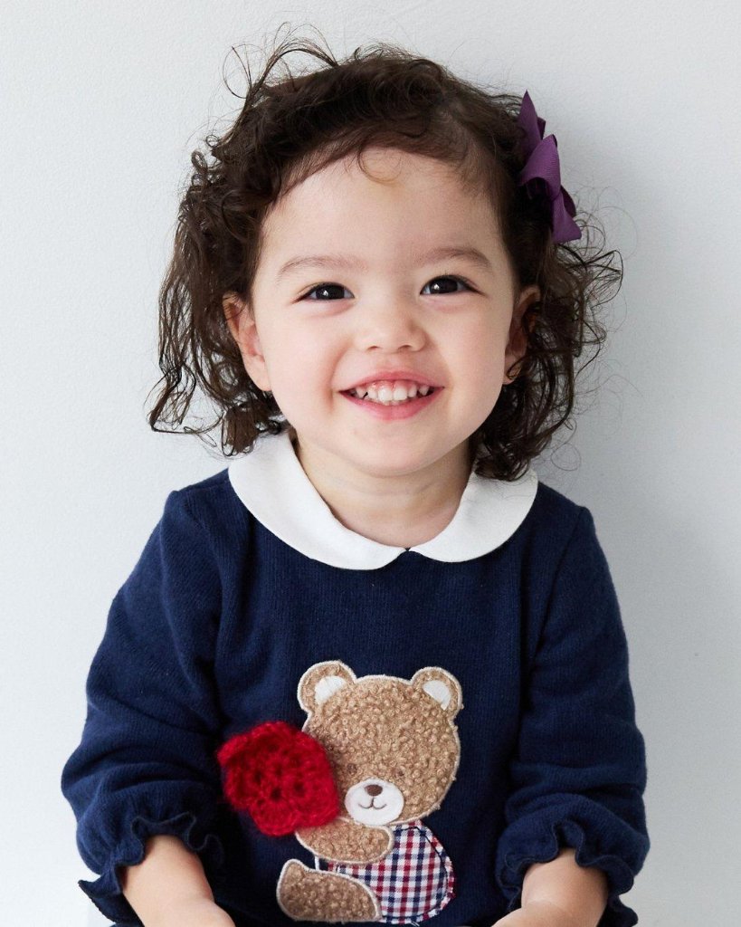 JOMilano★フラワーベアスウェットドレス(12m~4A)の画像