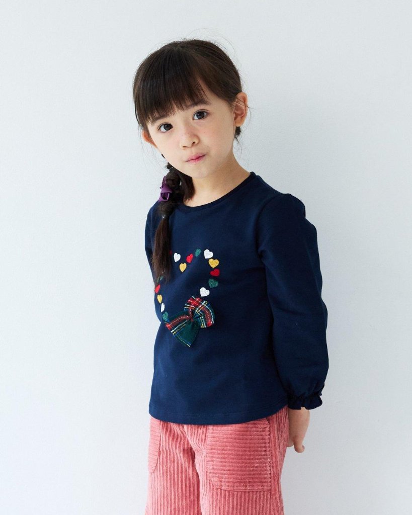 【Left/12m&18m&3A&4A】JOMilano★ダブルハートガールズスウェット(12m~10A)の画像