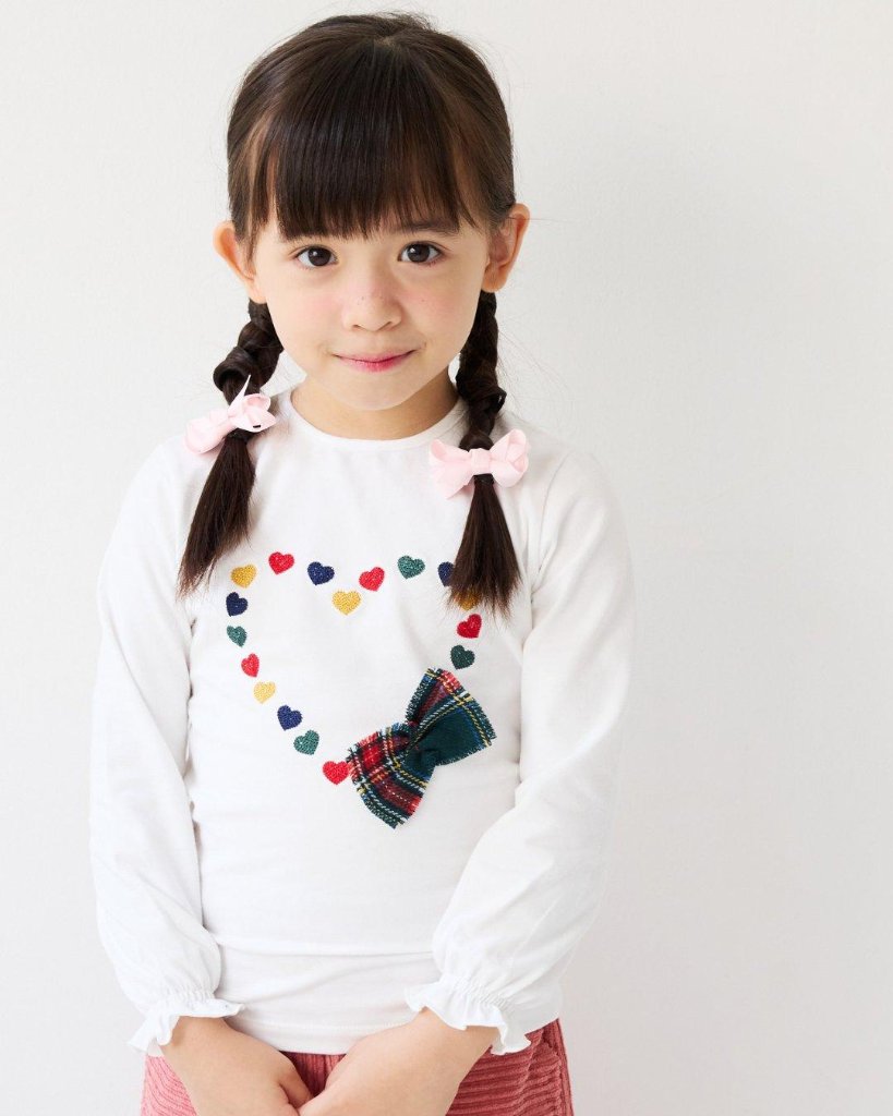 JOMilano★ダブルハートジャージー長袖Tシャツ(12m~10A)の画像