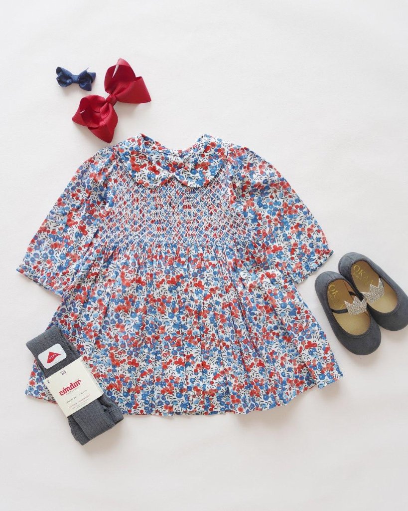 【Left/18-24m&2-3y】QuestionEverything★BabyリバティワンピースHolly ~3y)の画像