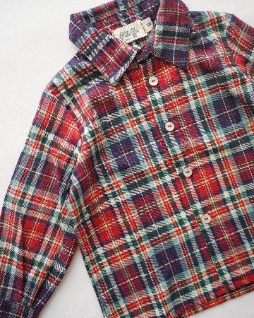 pi&pa★クラシックレッドタータンシャツ(12m~10A)画像