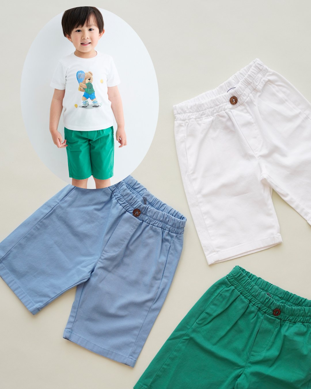 JOMilano★ボーイズコットンハーフパンツ(全3種)(12m~10A)の画像