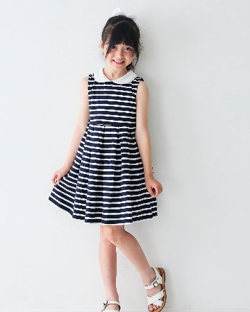【Left/3y&4y&5y】RachelRiley★Bretonストライプジャージードレス(2y~10y)の画像
