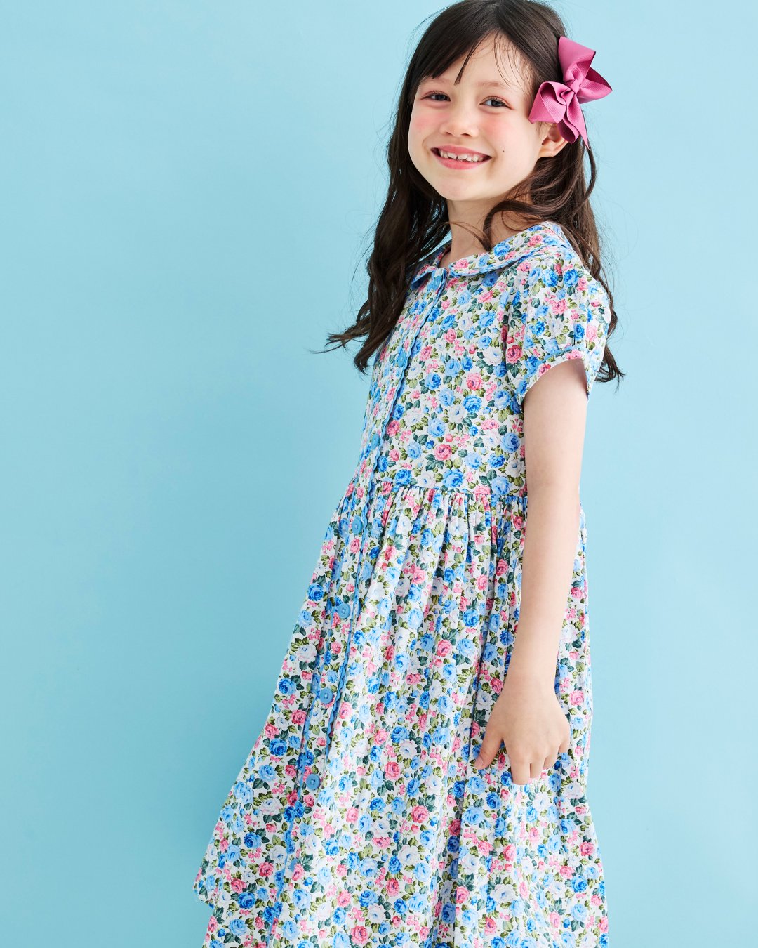 RachelRiley★Blue Roseフロントボタンドレス(3y~10y)の画像