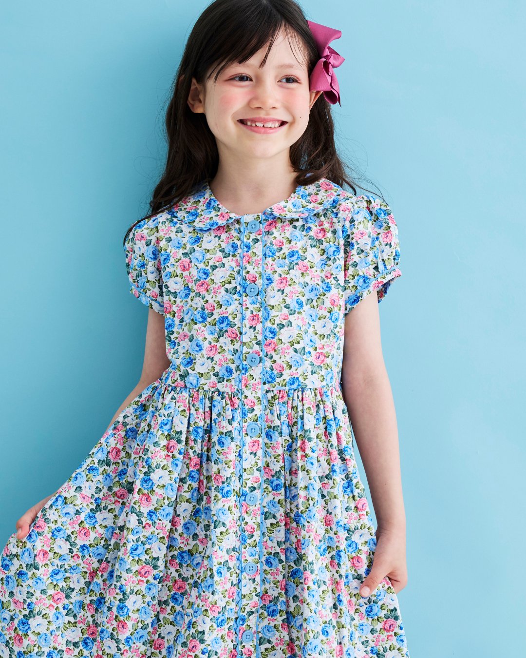 RachelRiley★Blue Roseフロントボタンドレス(3y~10y)の画像