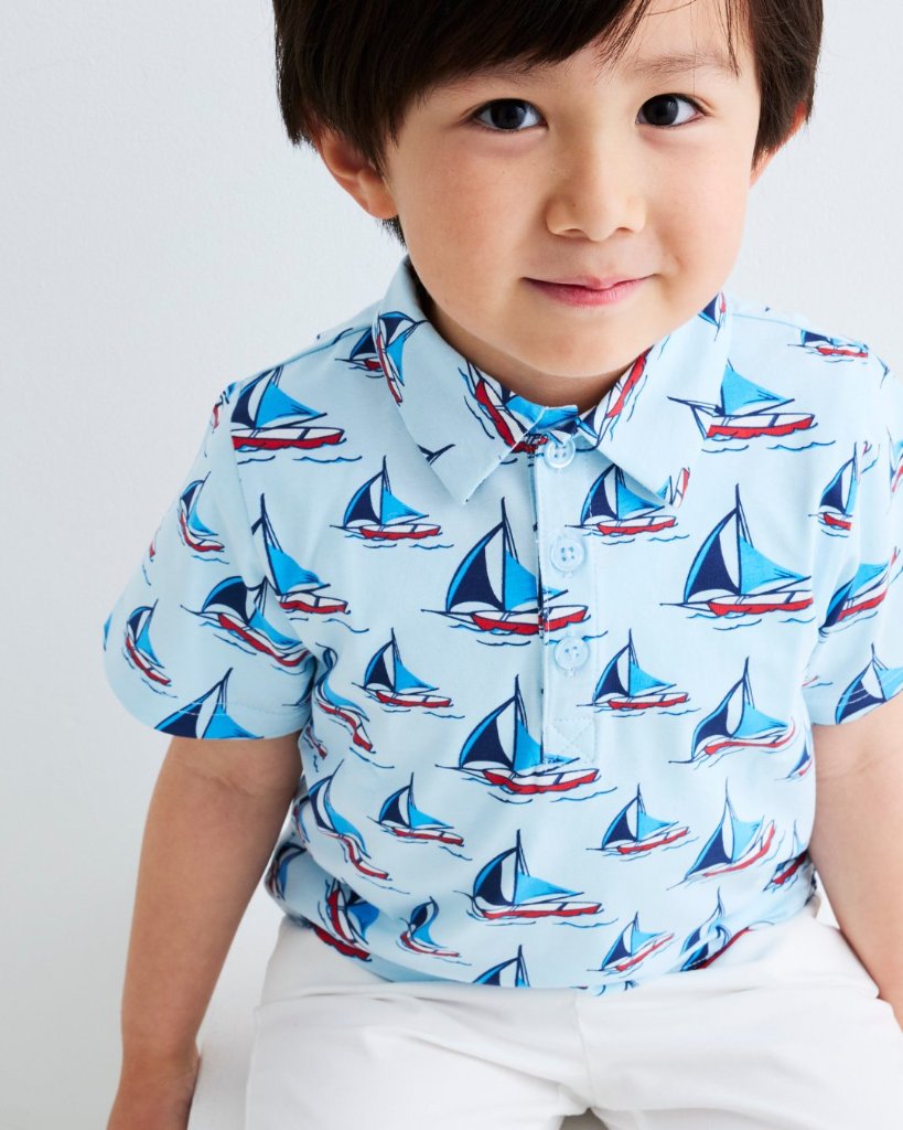 【Left/3y&6y&8y】RachelRiley★MARINジャージーポロシャツ(2y~10y)の画像