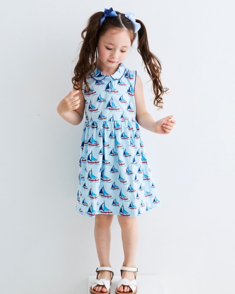 Left/3~5y&10y】RachelRiley☆MARINジャージードレス(2y~10y