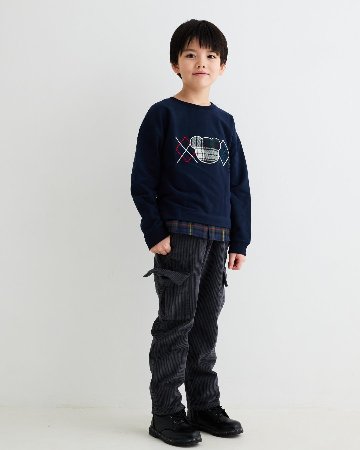 JOMilano★チェックベア刺繍スウェット(12m~10A)の画像