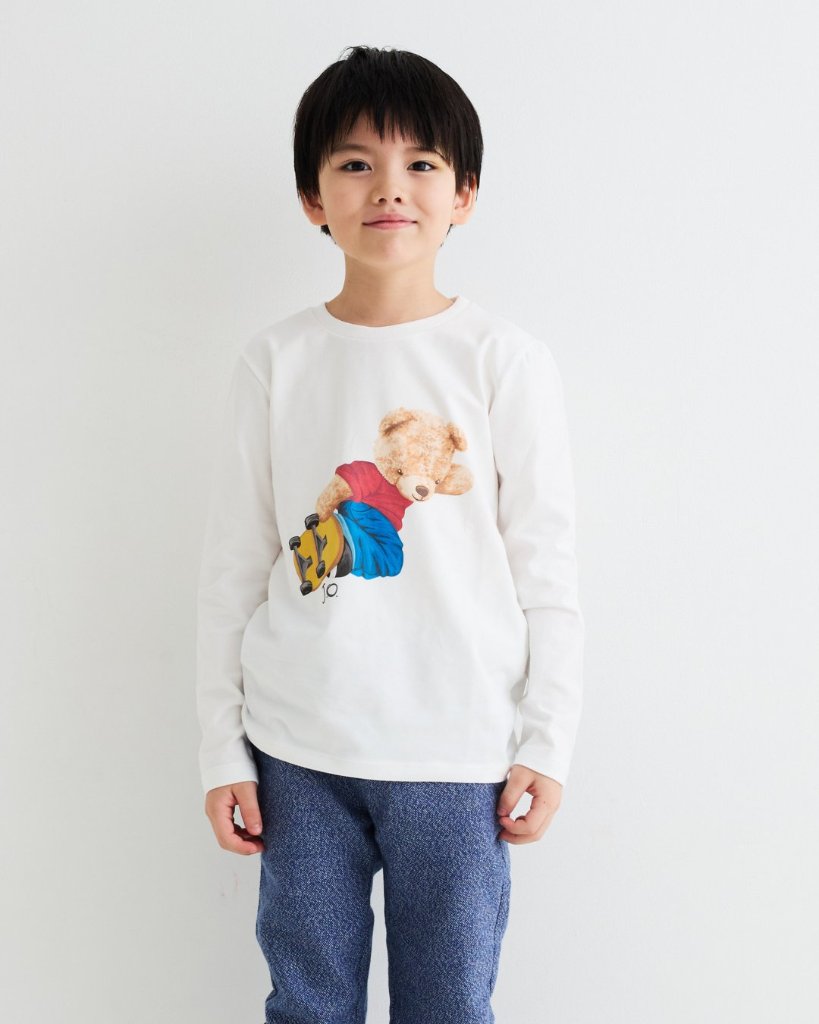 JOMilano★スケボーベアジャージー長袖Tシャツ(12m~10A)の画像