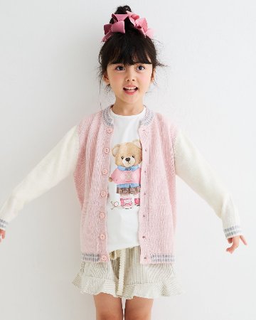 【Let/18m&5A&6A】JOMilano★ガールズベアジャージー長袖Tシャツ(12m~10A)の画像