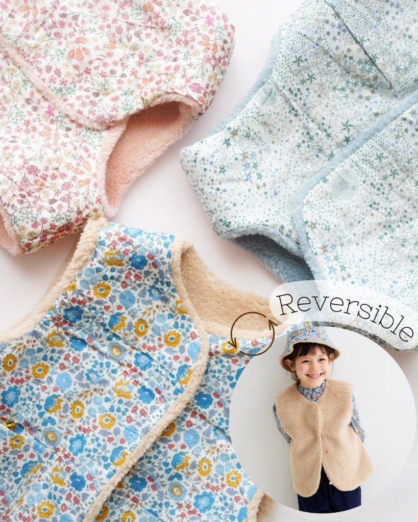 Milledeux★リバーシブルテディベスト(全3種)(4y~10y)の画像
